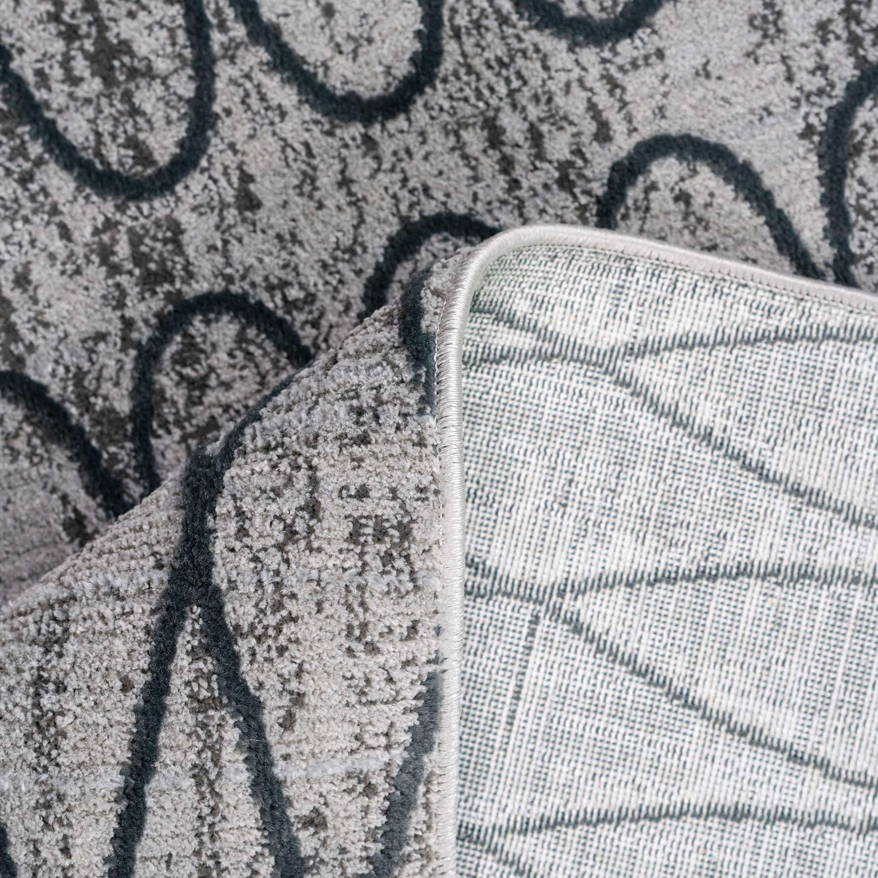 Luxury Modern Mottled Grey Rug