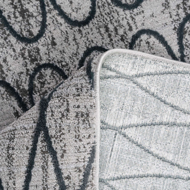 Luxury Modern Mottled Grey Rug