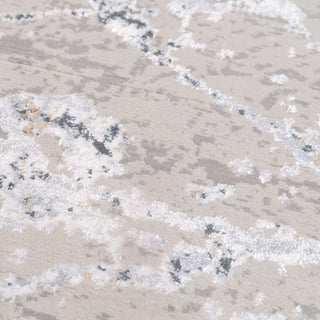 Modern Silver Abstract Living Room Rug
