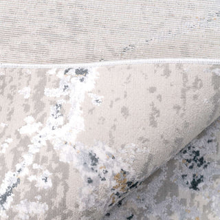 Modern Silver Abstract Living Room Rug