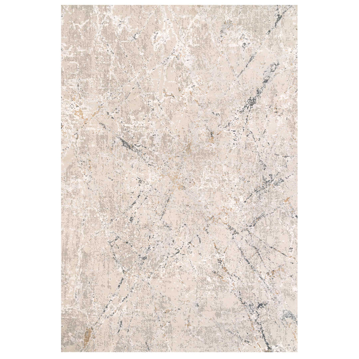 Modern Silver Abstract Living Room Rug
