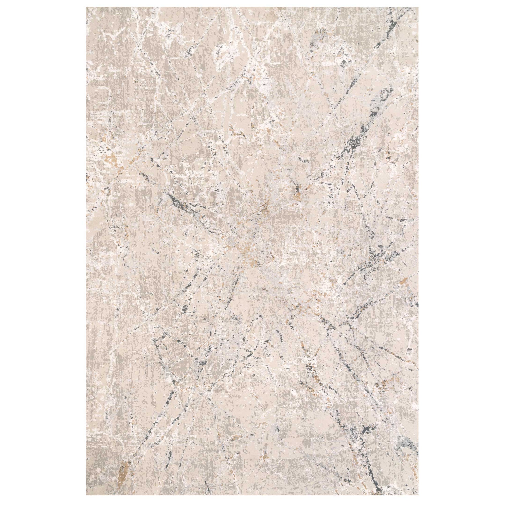 Modern Silver Abstract Living Room Rug