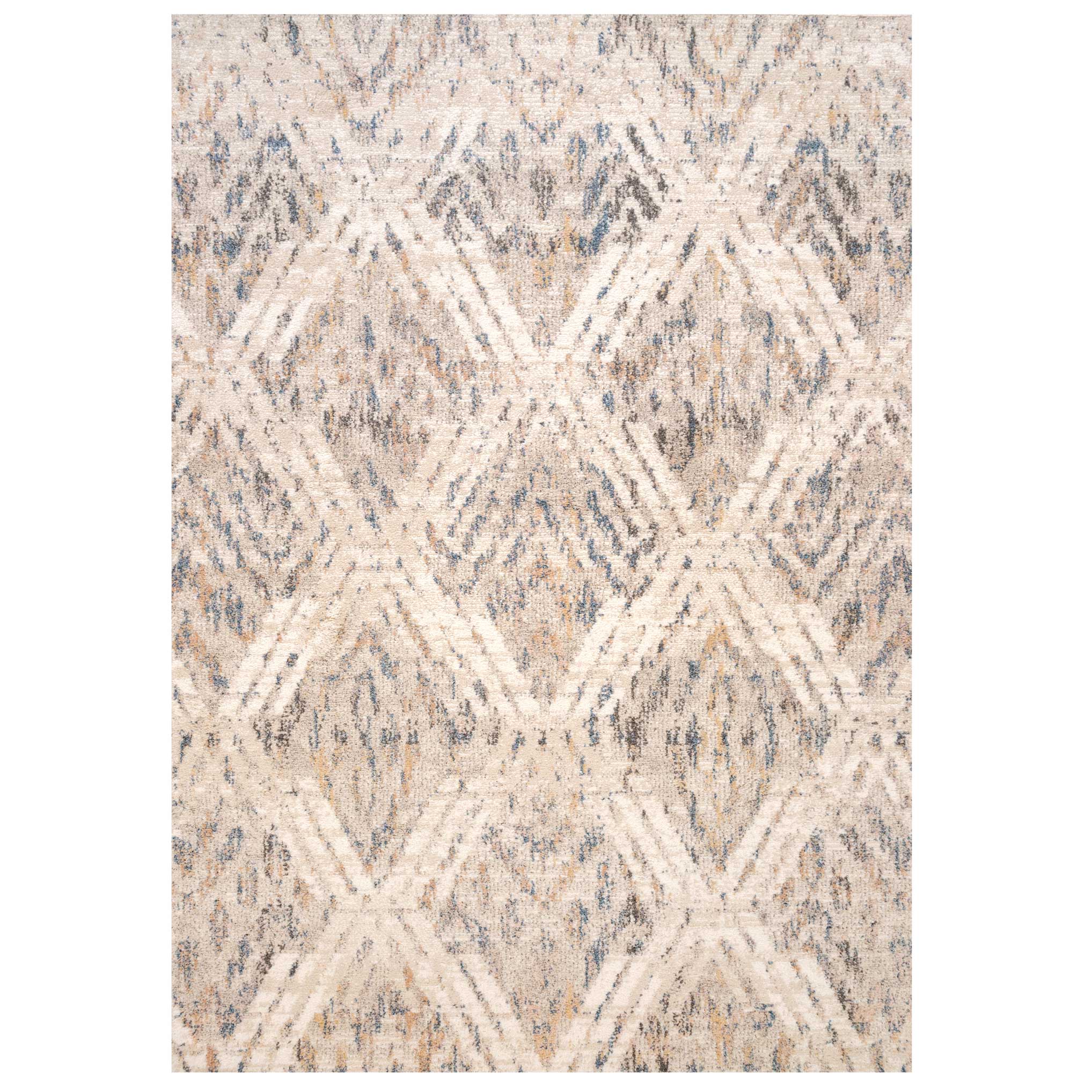 Natural Toned Diamond Living Room Rug
