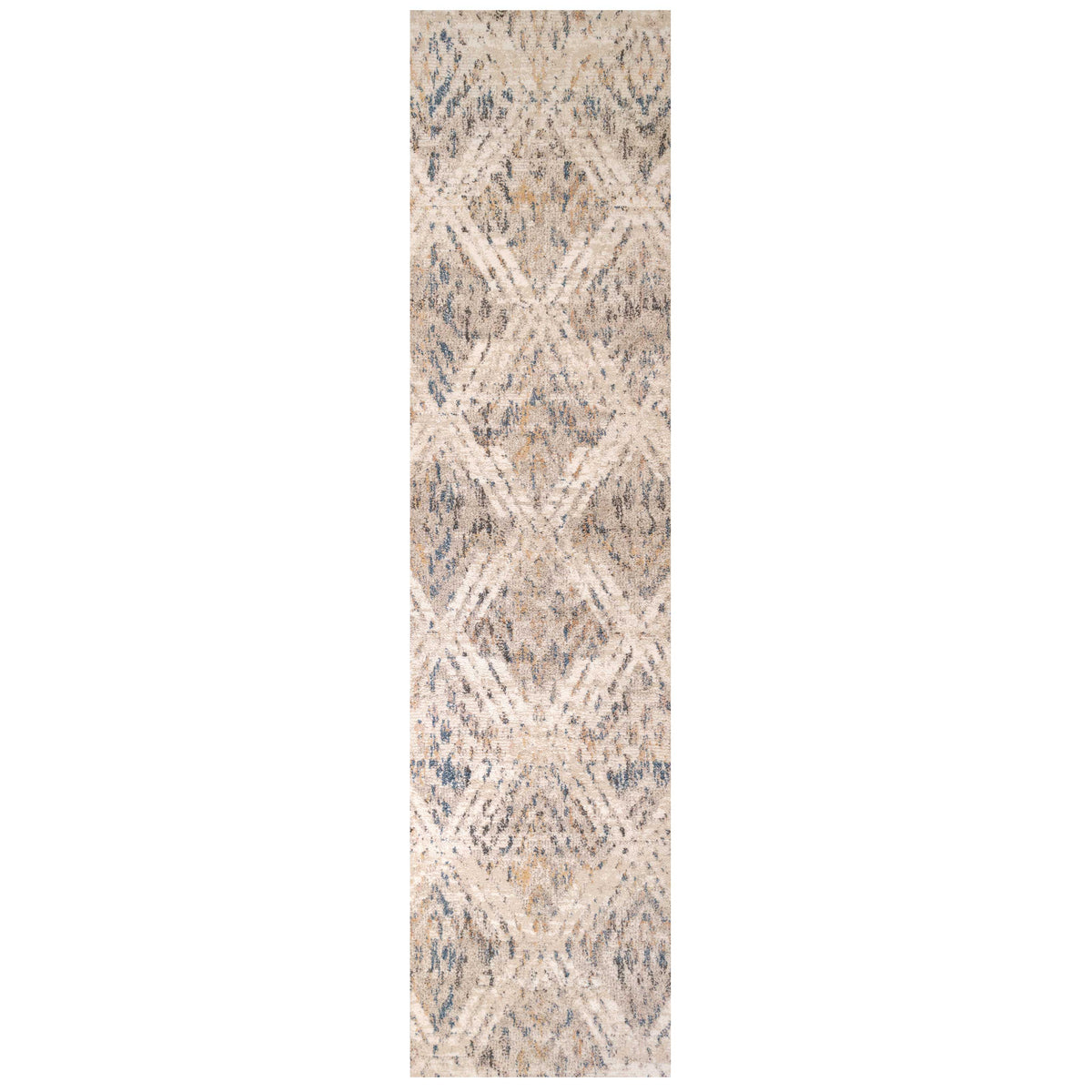Diamond Runner Rug Natural Toned Diamond Hall Runner Rug | Runner Rugs | Kukoon Rugs Online