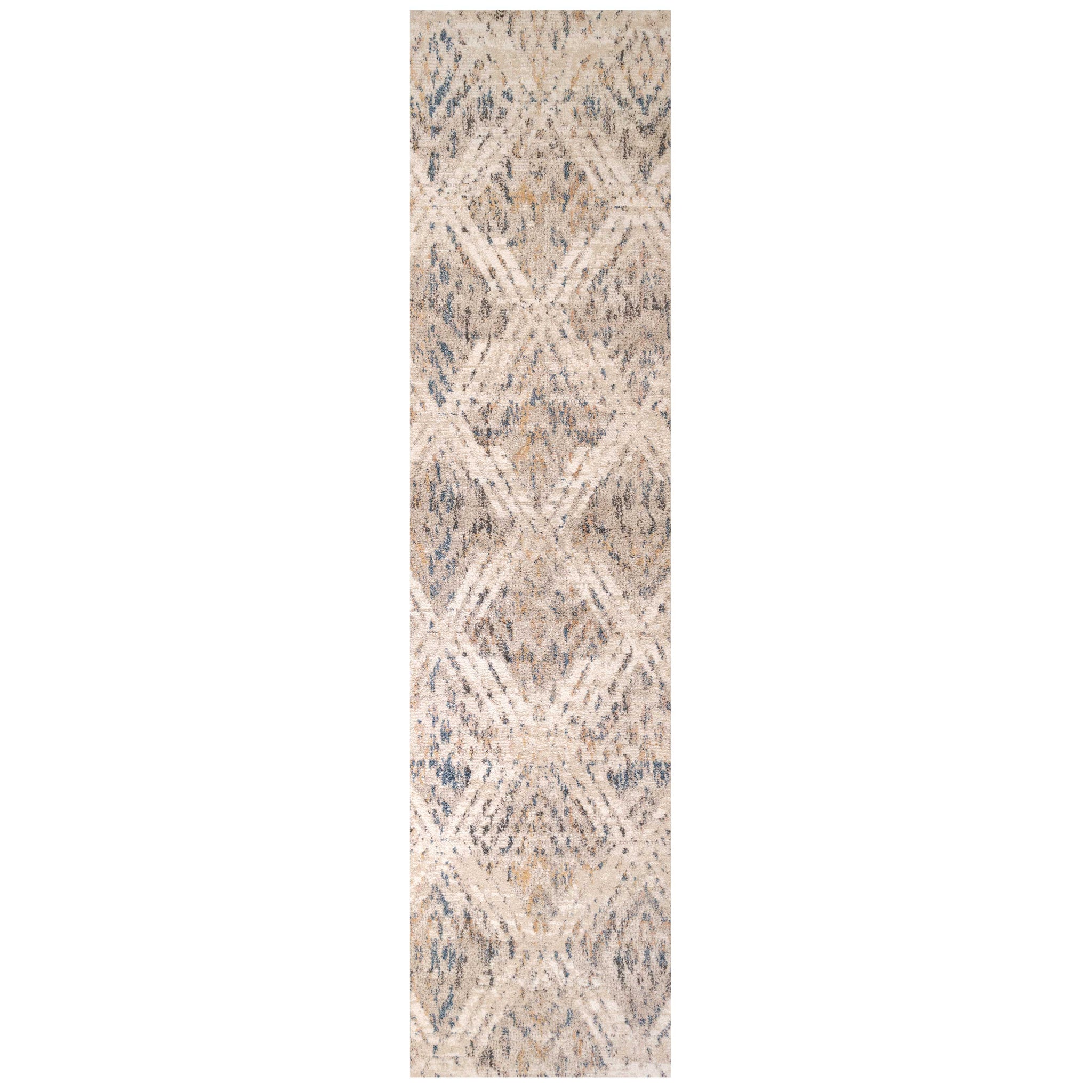 Natural Toned Diamond Hall Runner Rug
