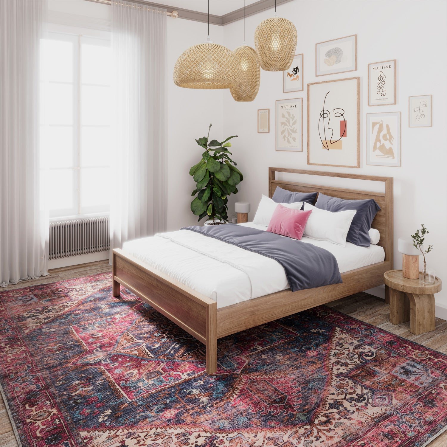 Soft Washable Multicolour Rug - Delphine