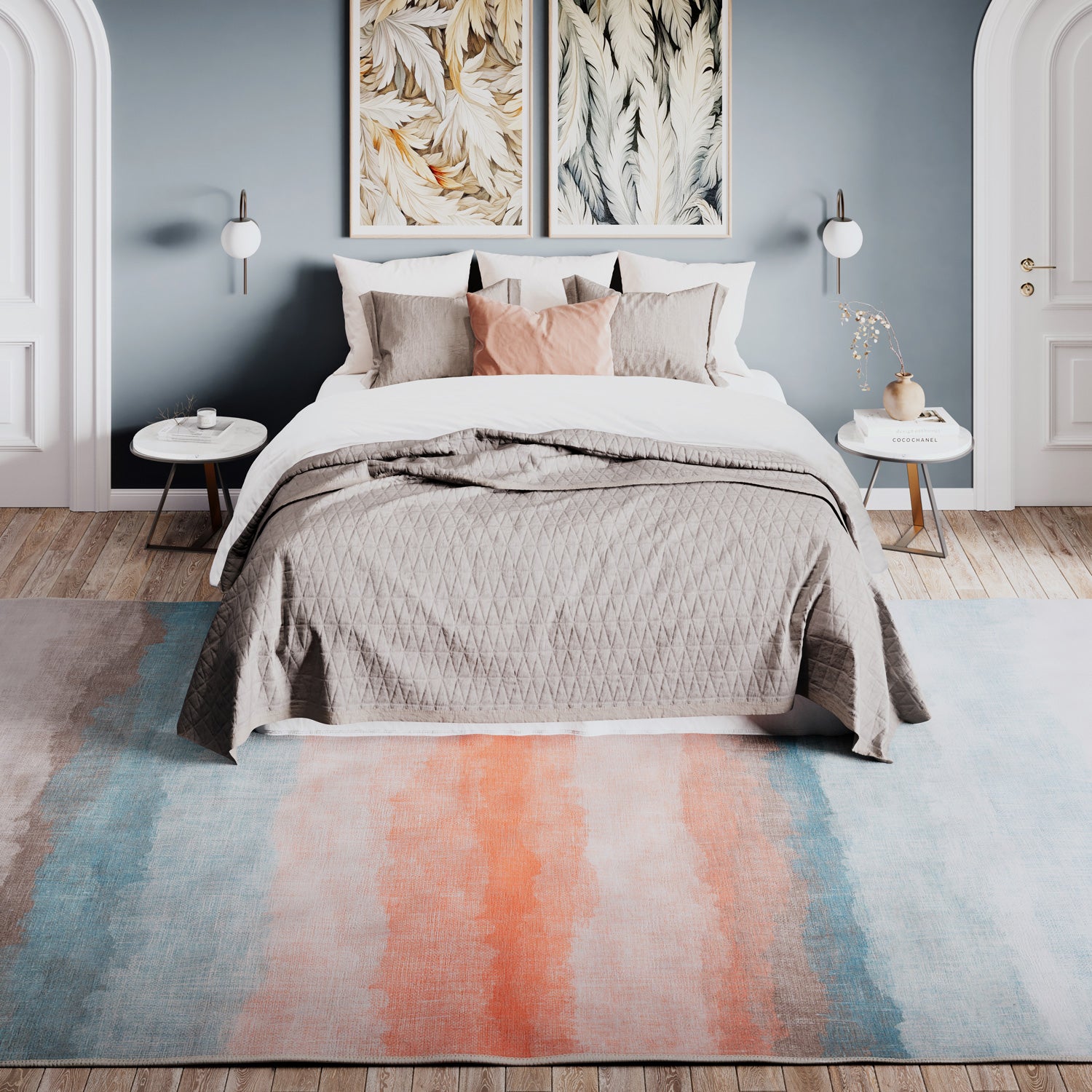 Soft Washable Multicolour Abstract Rug - Solene