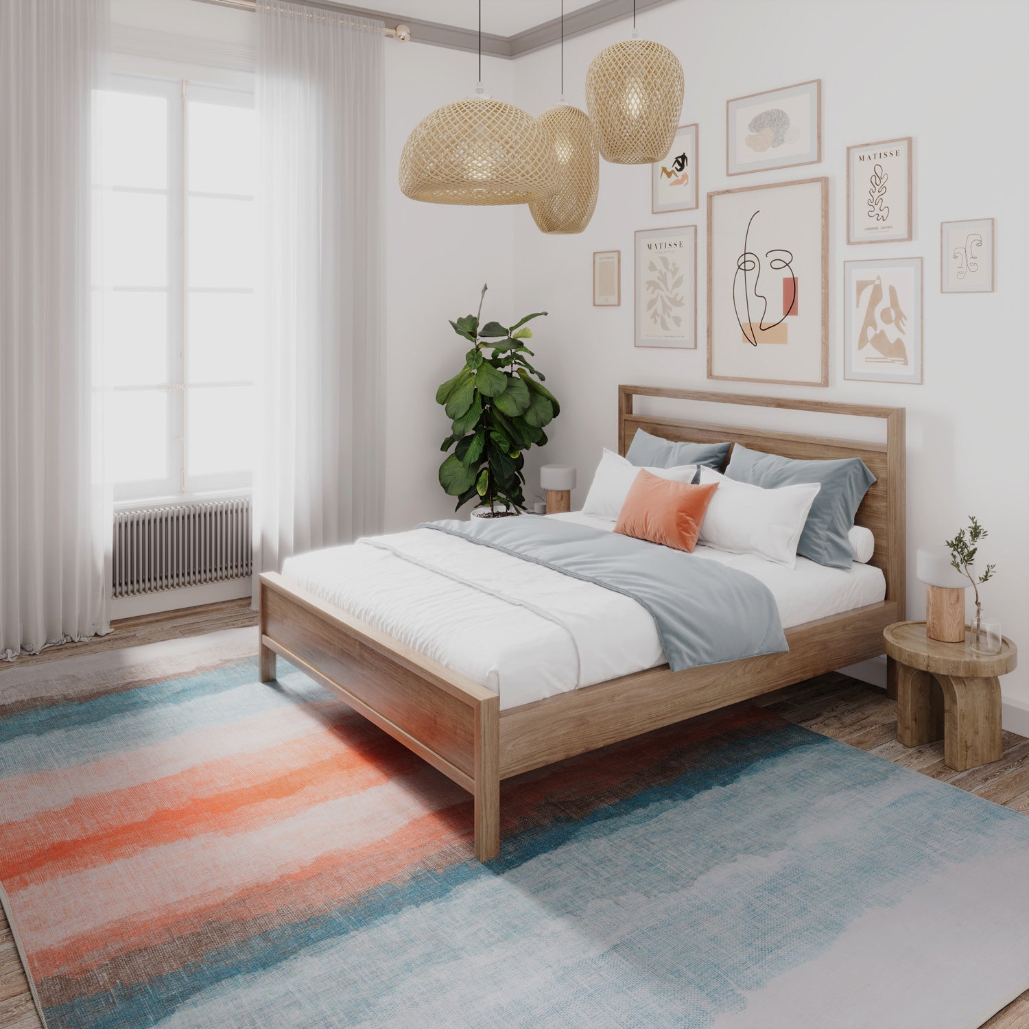 Soft Washable Multicolour Abstract Rug - Solene