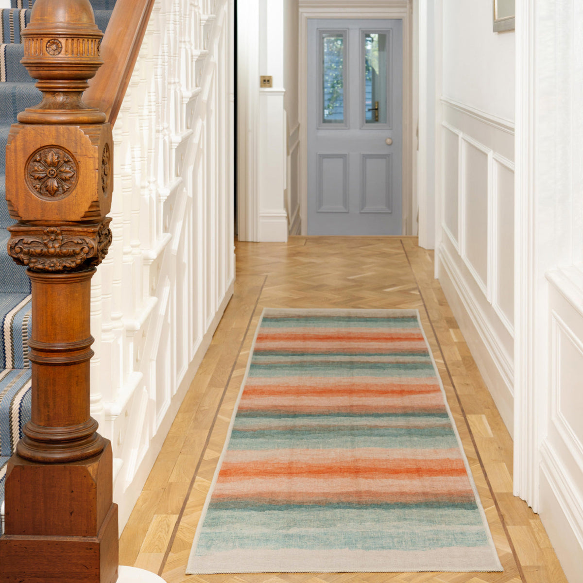 Soft Washable Multicolour Abstract Runner - Solene