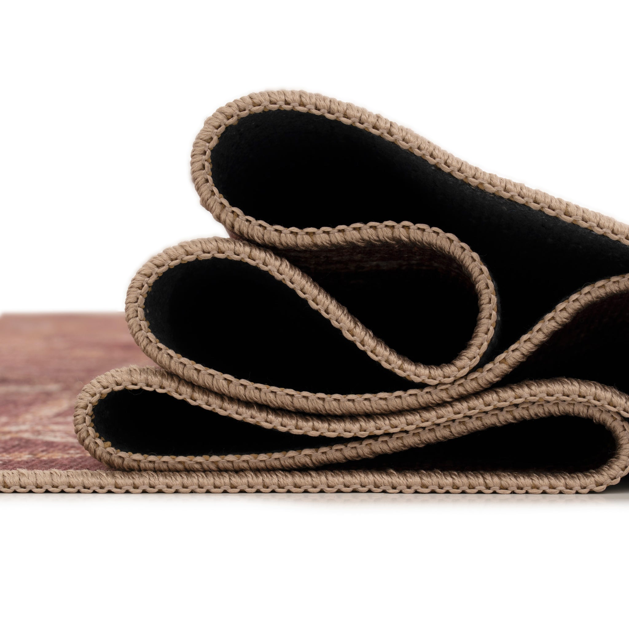 Washable Burgundy Diamond Runner - Avril