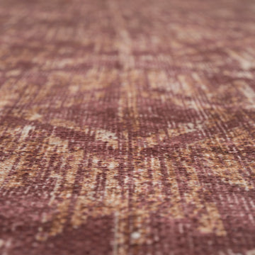 Washable Burgundy Diamond Runner - Avril