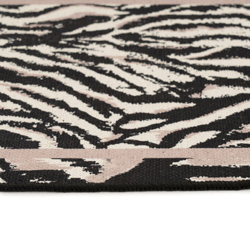 Washable Black Zebra Print Doormat - Zebra