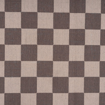 Washable Grey Checkerboard Doormat - Chess