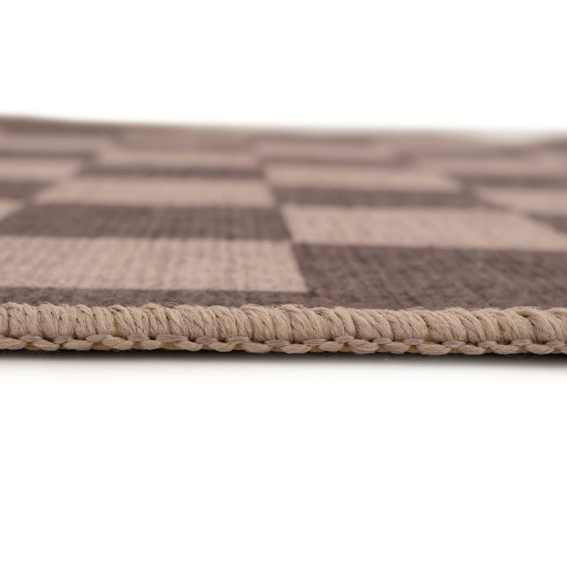 Washable Grey Checkerboard Doormat - Chess