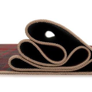 Washable Red Tartan Heritage Runner Rug - Finn