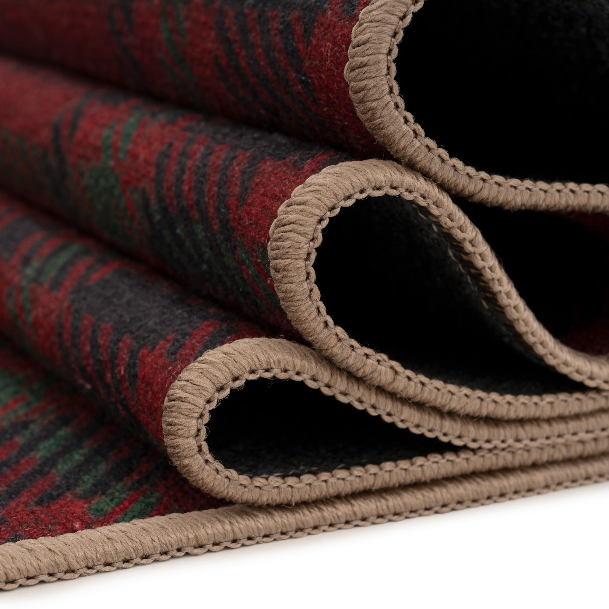 Washable Red Tartan Heritage Rug - Finn