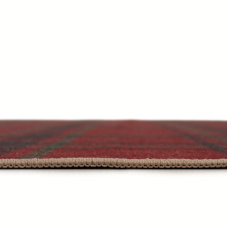 Washable Red Tartan Heritage Rug - Finn