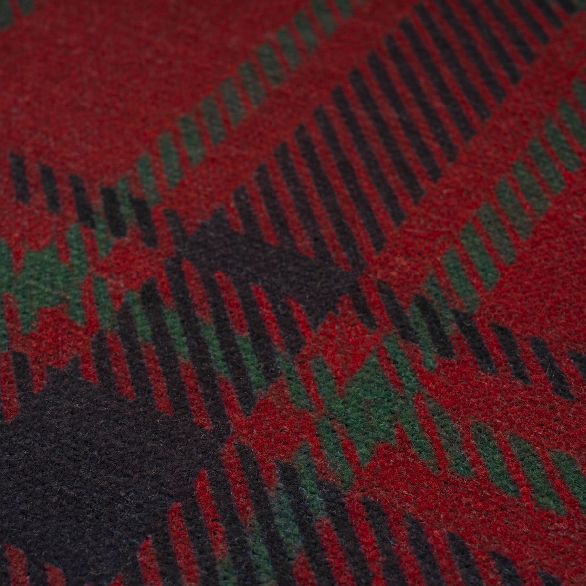 Washable Red Tartan Heritage Runner Rug - Finn
