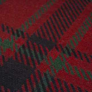 Washable Red Tartan Heritage Runner Rug - Finn