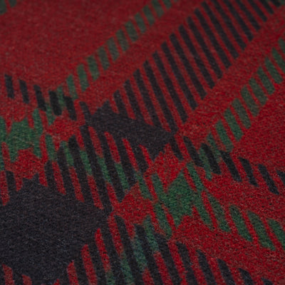 Washable Red Tartan Heritage Runner Rug - Finn