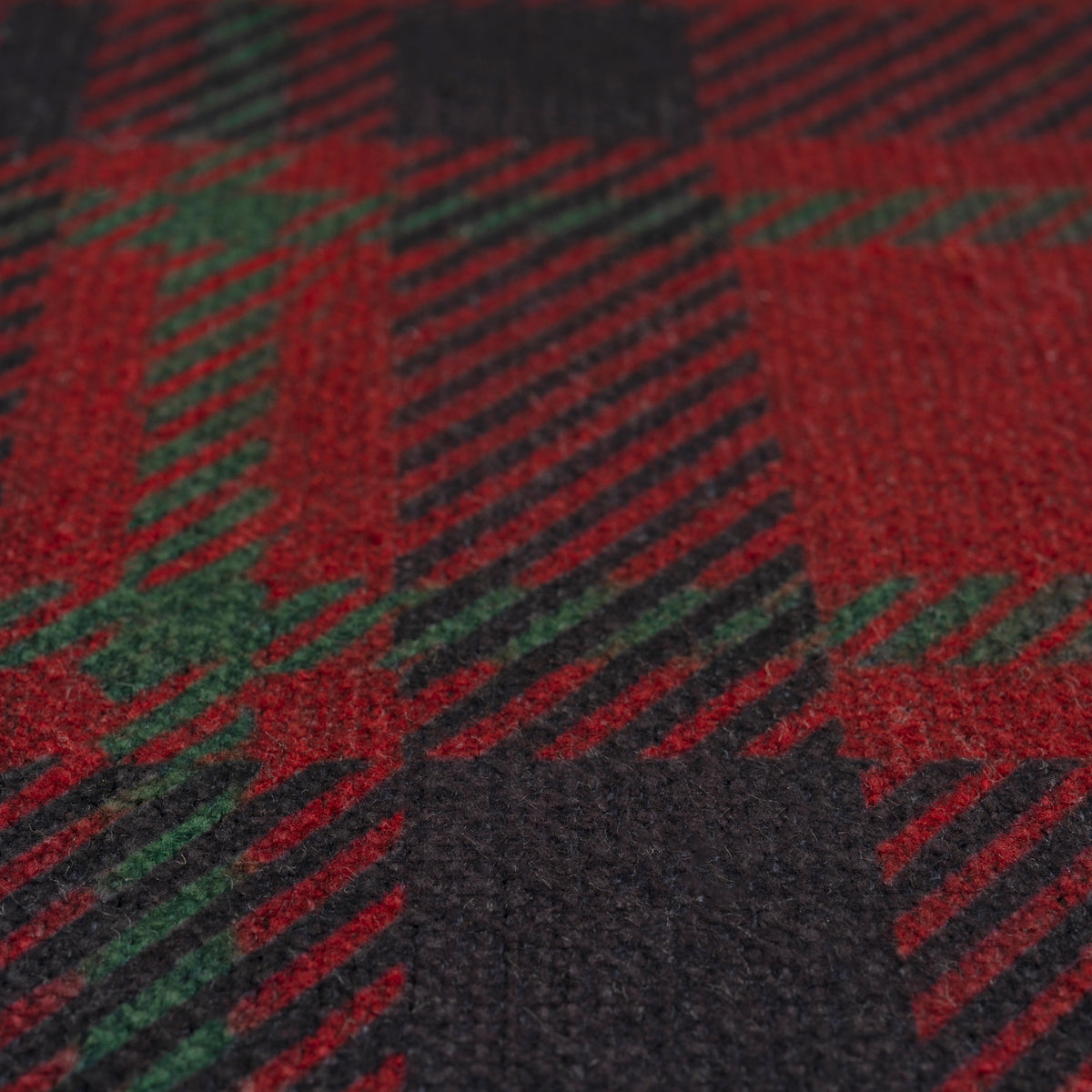 Washable Red Tartan Heritage Rug - Finn