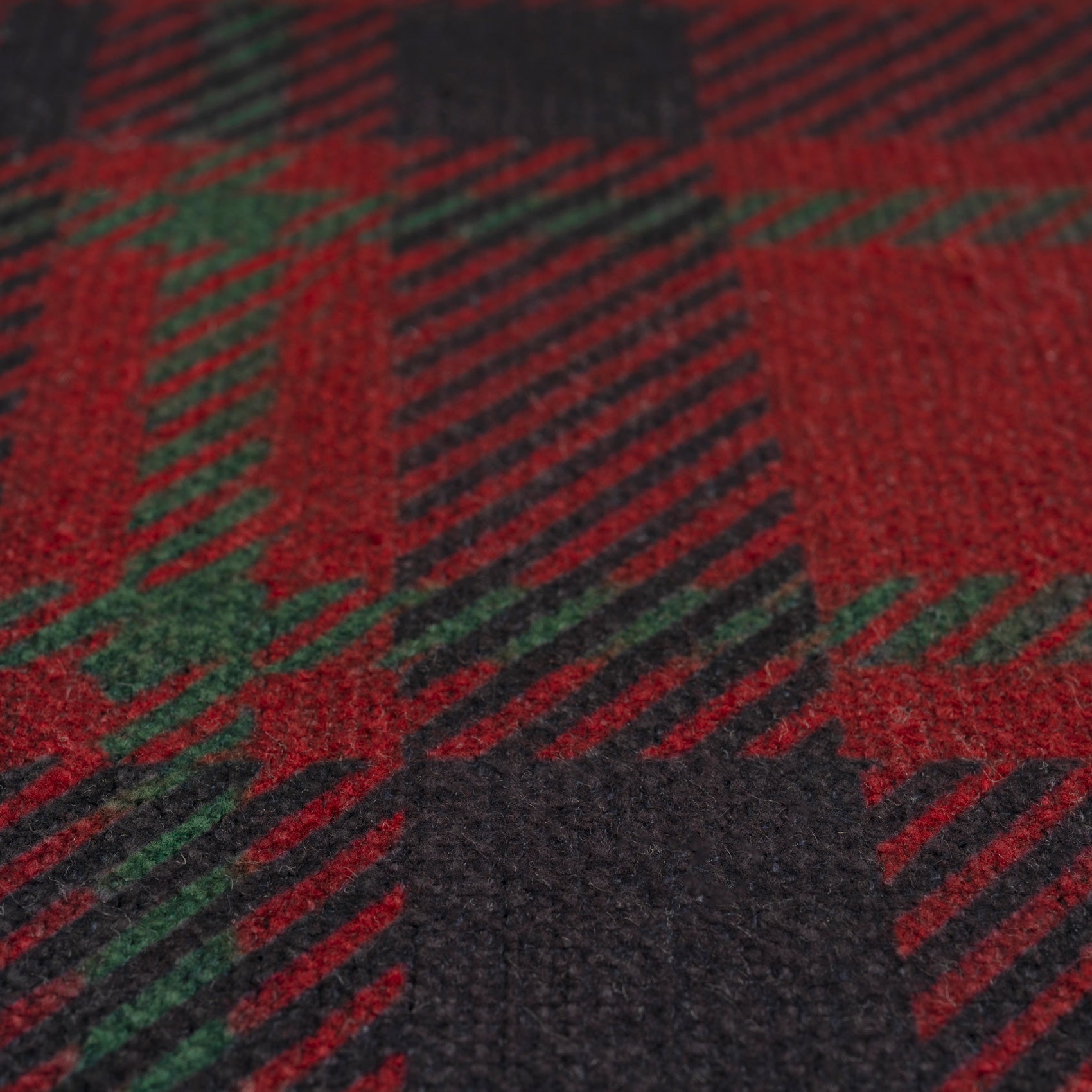 Washable Red Tartan Heritage Rug - Finn