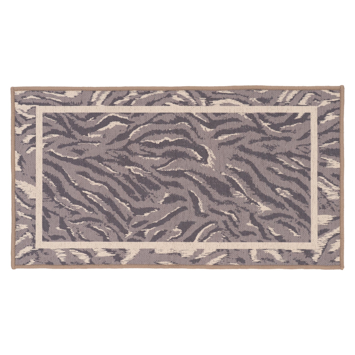 Washable Grey Zebra Print Doormat - Zebra