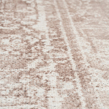 Washable Vintage Beige Runner - Isla