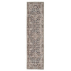 Washable Vintage Brown Beige Runner - Lois