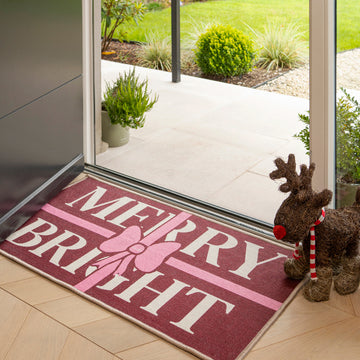 Washable Christmas Merry Doormat - Merry
