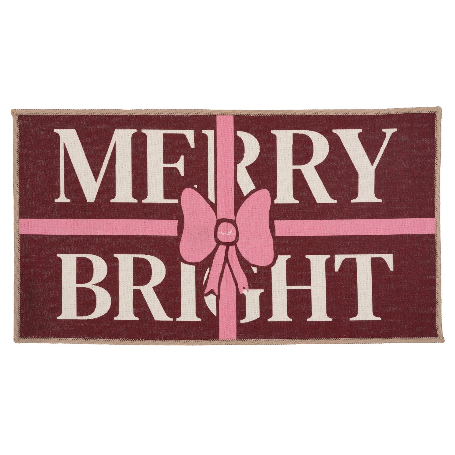 Washable Christmas Merry Doormat - Merry