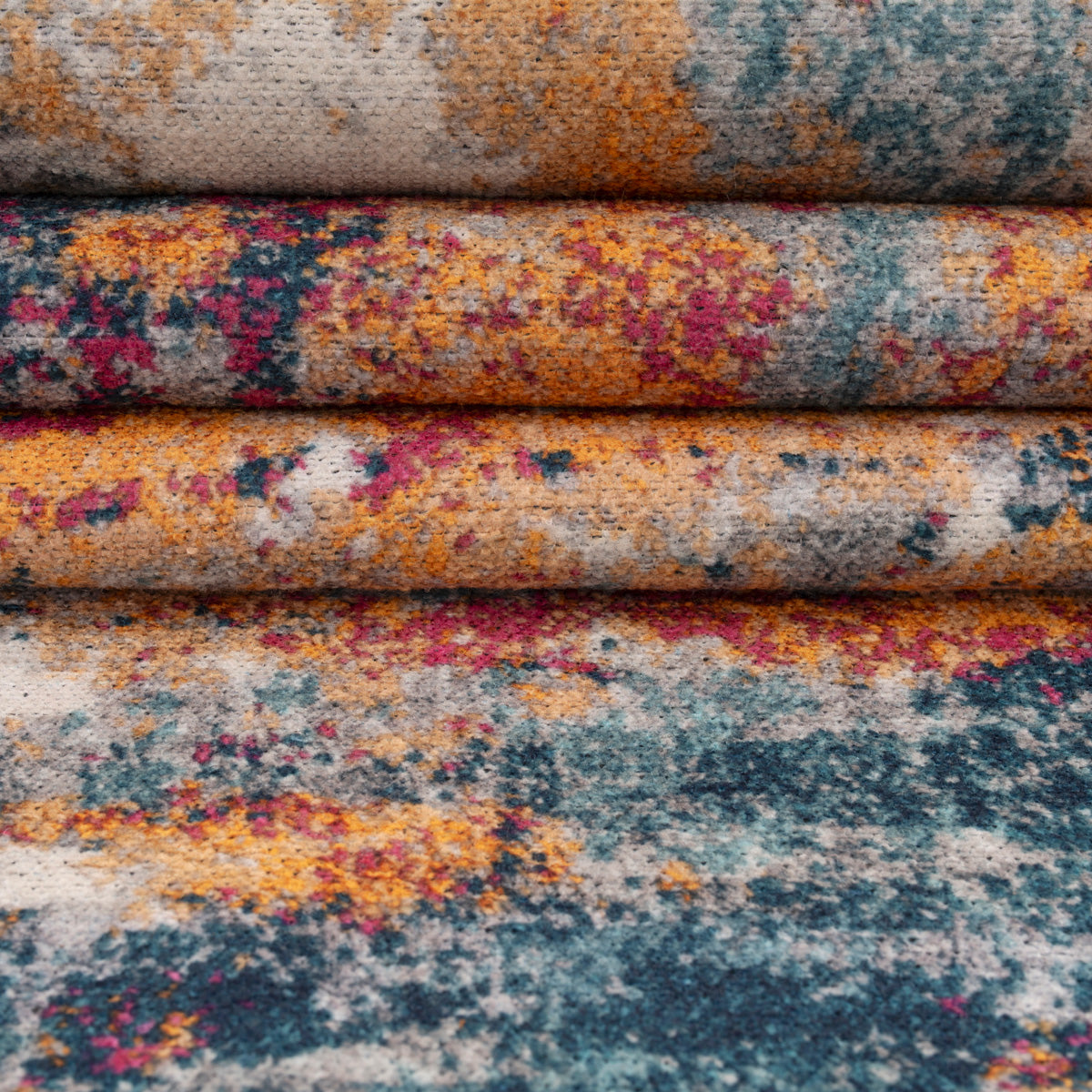 Washable Colourful Abstract Rug - Nova