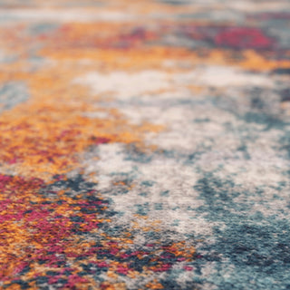 Washable Colourful Abstract Runner Rug - Nova