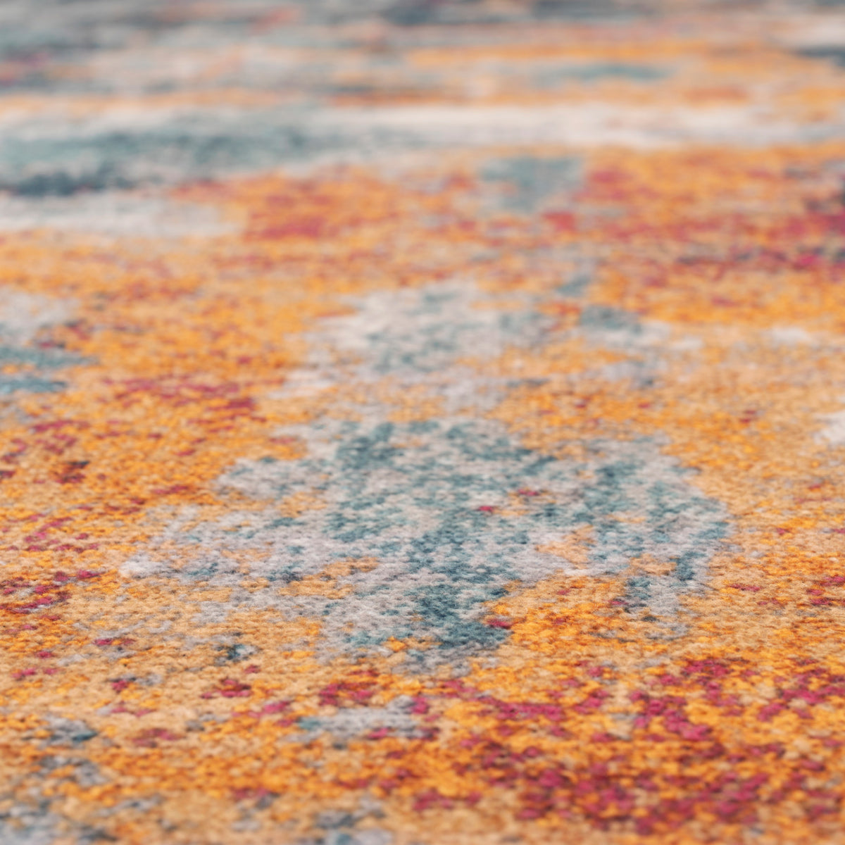 Washable Colourful Abstract Runner Rug - Nova