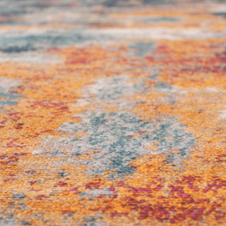 Washable Colourful Abstract Runner Rug - Nova