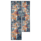 Washable Colourful Abstract Runner Rug - Nova