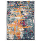 Washable Colourful Abstract Rug - Nova