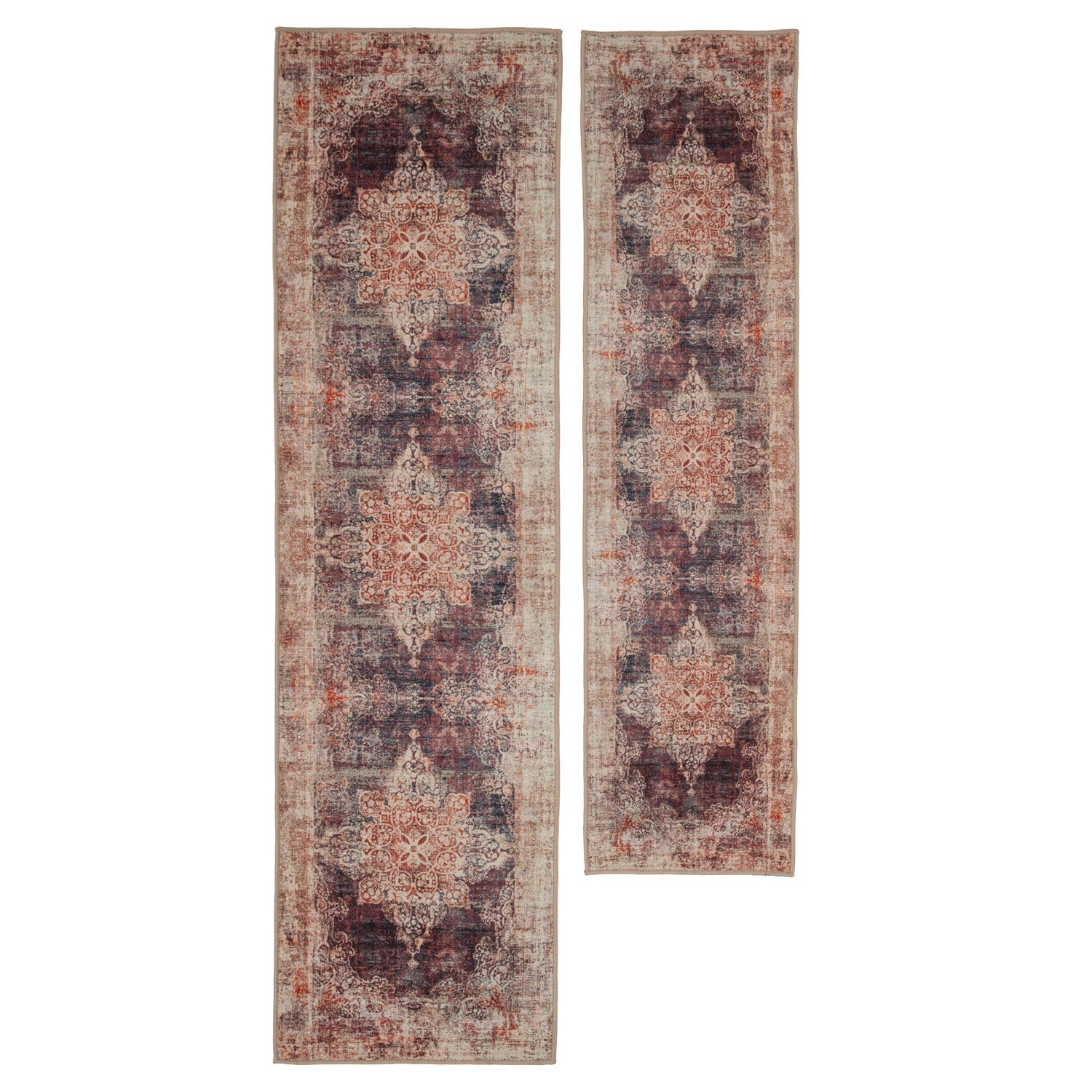 Washable Boho Distressed Runner - Opal