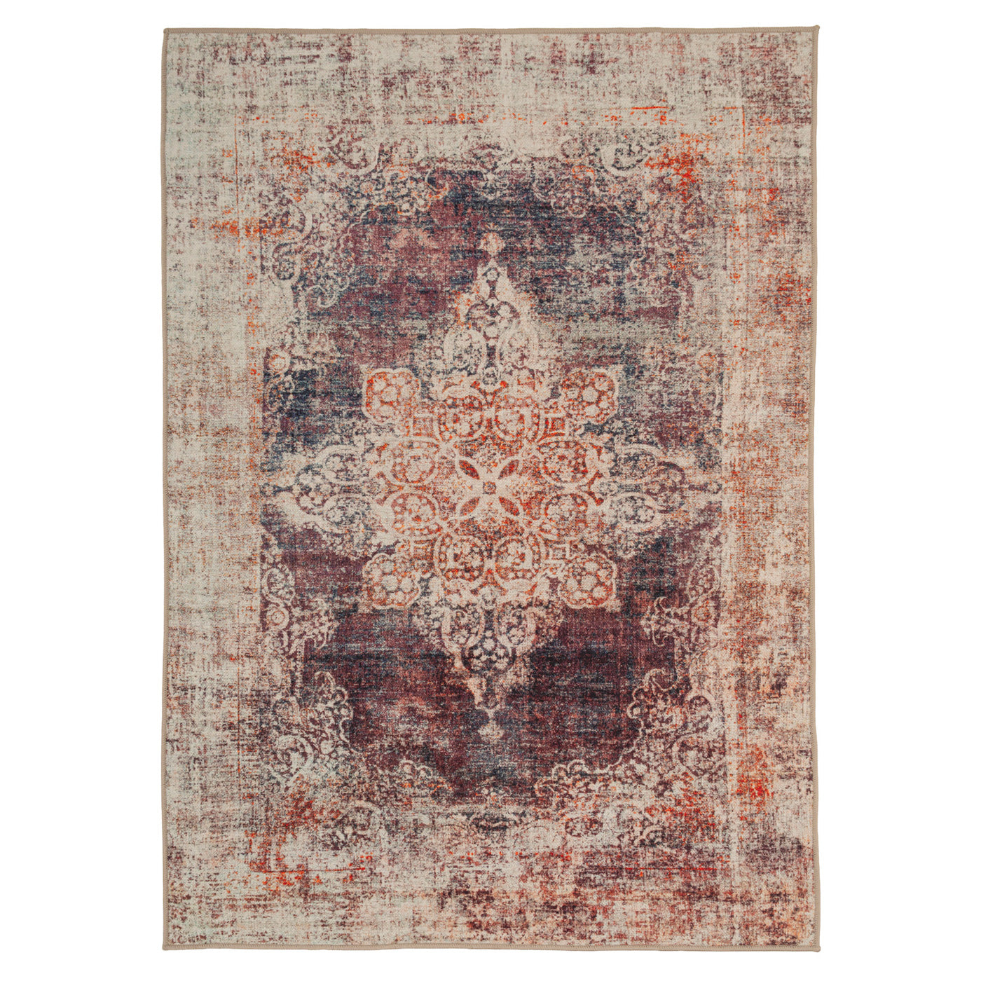 Washable Boho Distressed Rug - Opal