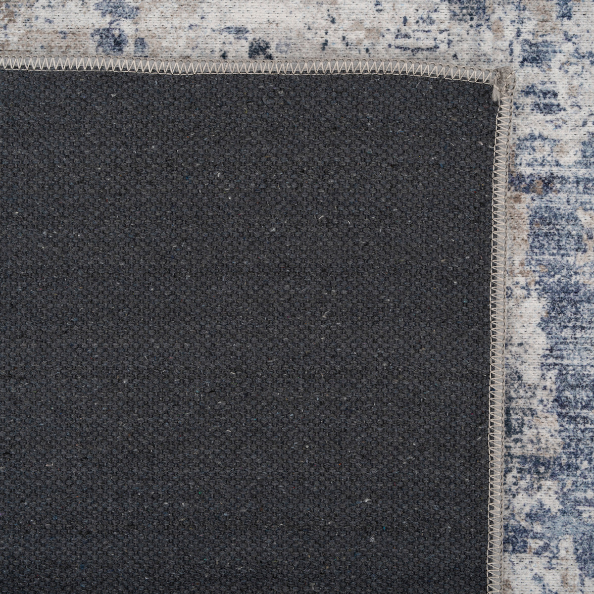 Washable Blue Abstract Runner - Skye