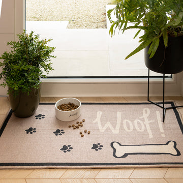 Washable Dog Bone Doormat - Woof
