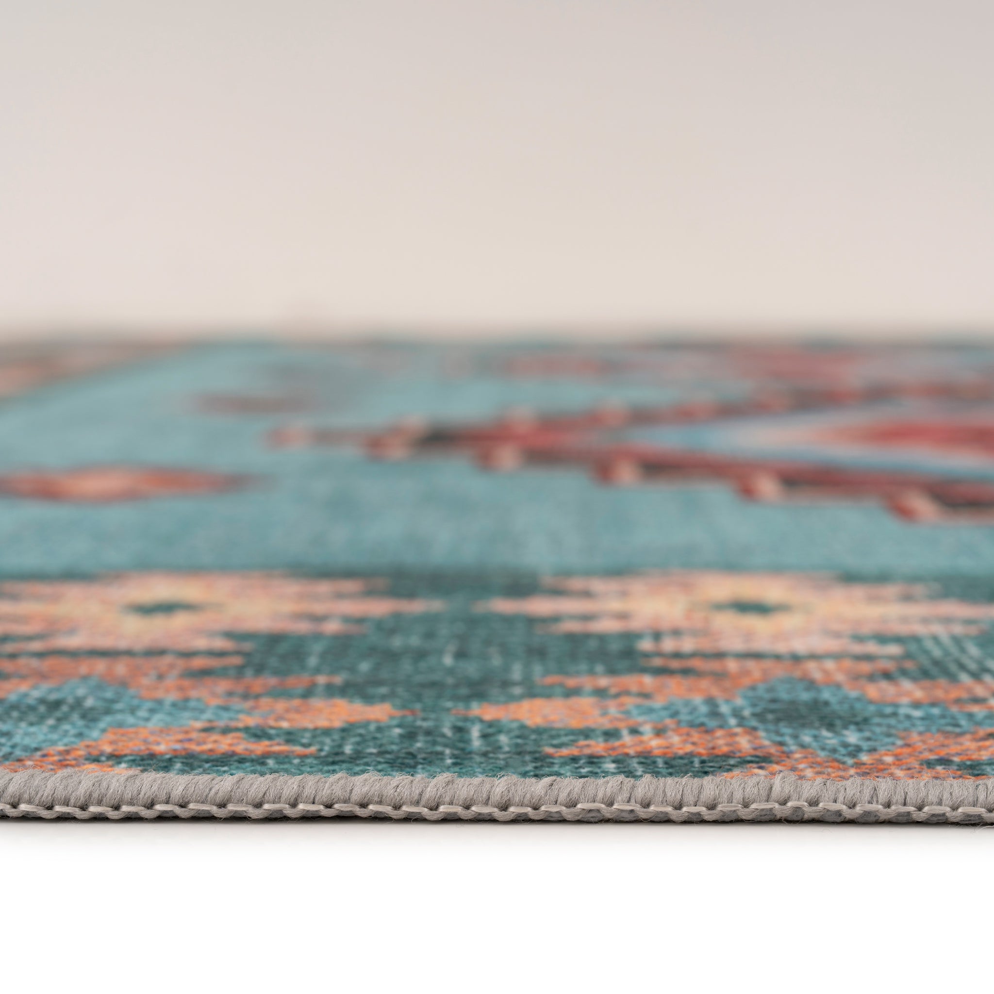 Washable Blue Berber Style Runner - Yasmine