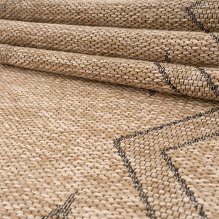 Washable Beige Berber Jute Style Rug - Alva
