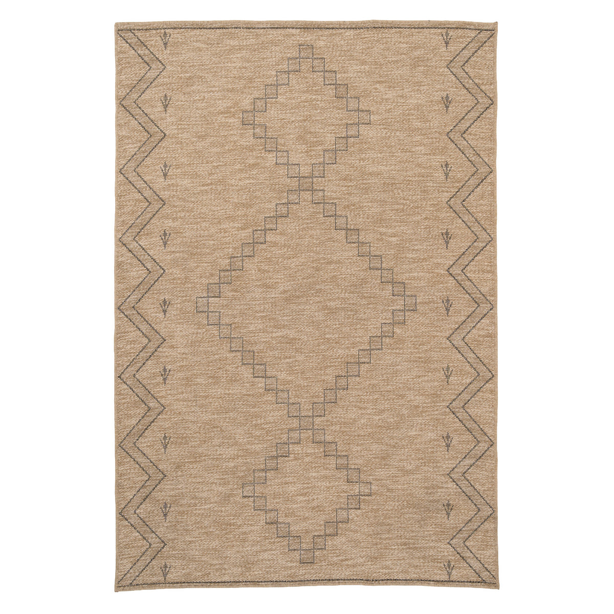 Washable Beige Berber Jute Style Rug - Alva