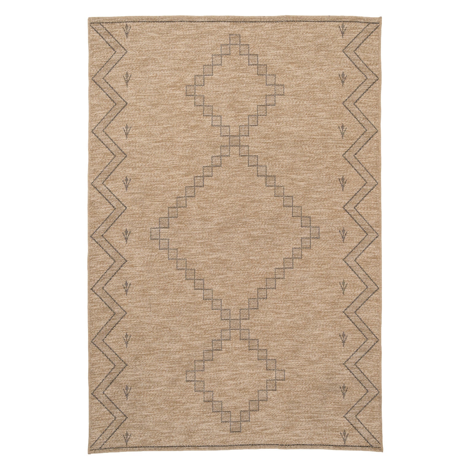 Washable Beige Berber Jute Style Rug - Alva