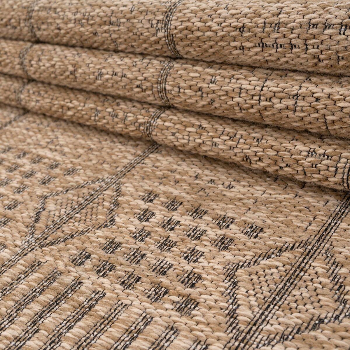 Washable Natural Brown Jute Style Runner - Kai