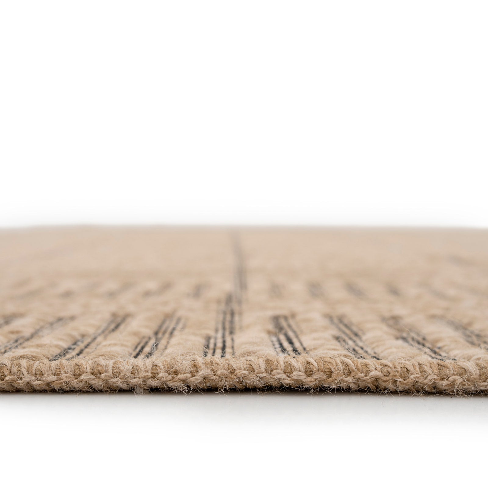 Washable Natural Brown Jute Style Rug - Kai