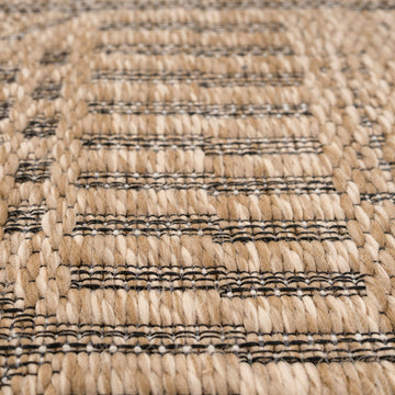 Washable Natural Brown Jute Style Runner - Kai