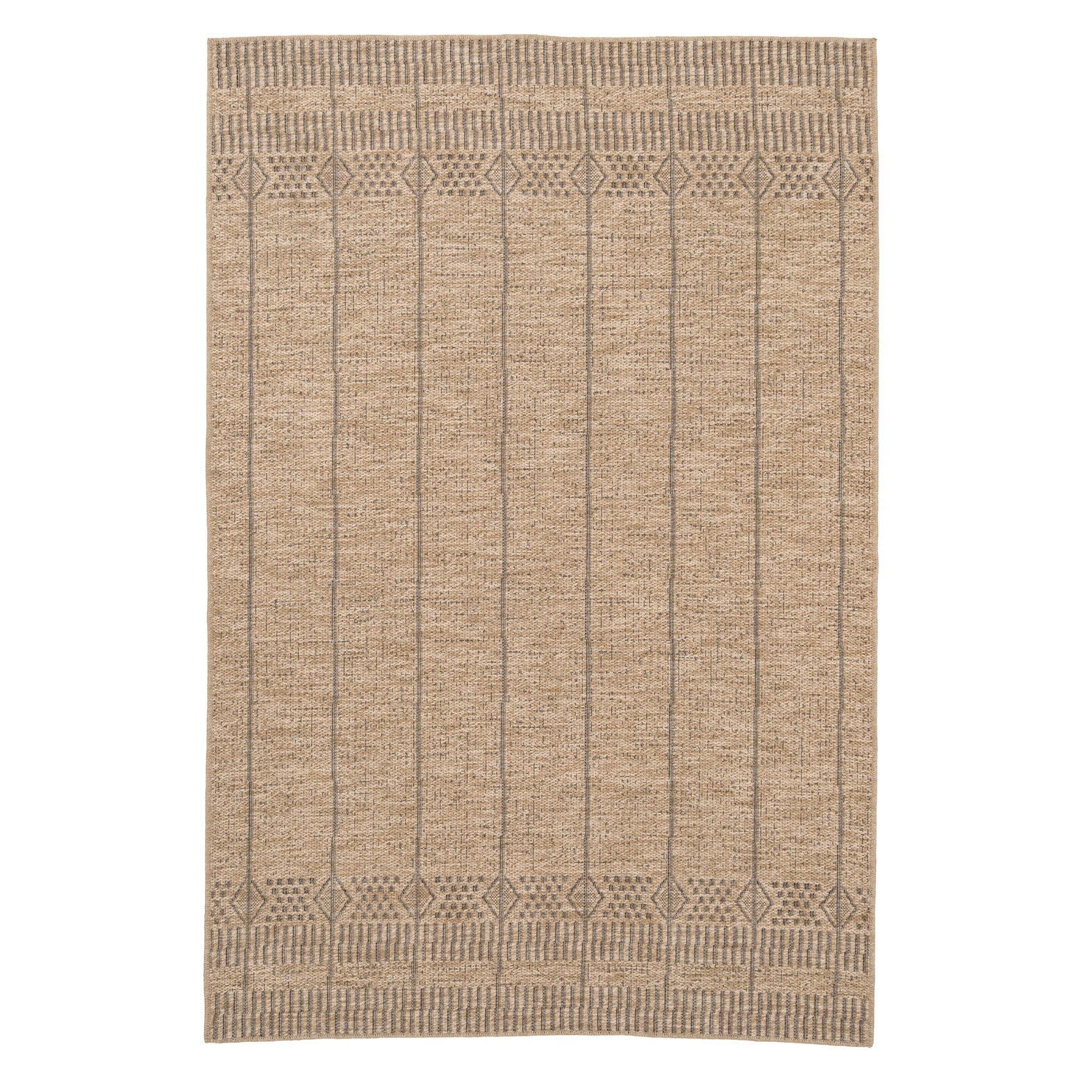 Washable Natural Brown Jute Style Rug - Kai