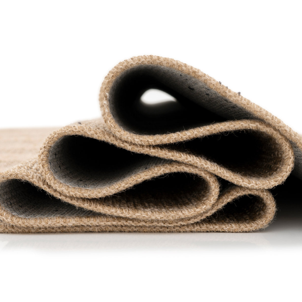 Washable Beige Striped Jute Style Rug - Leni